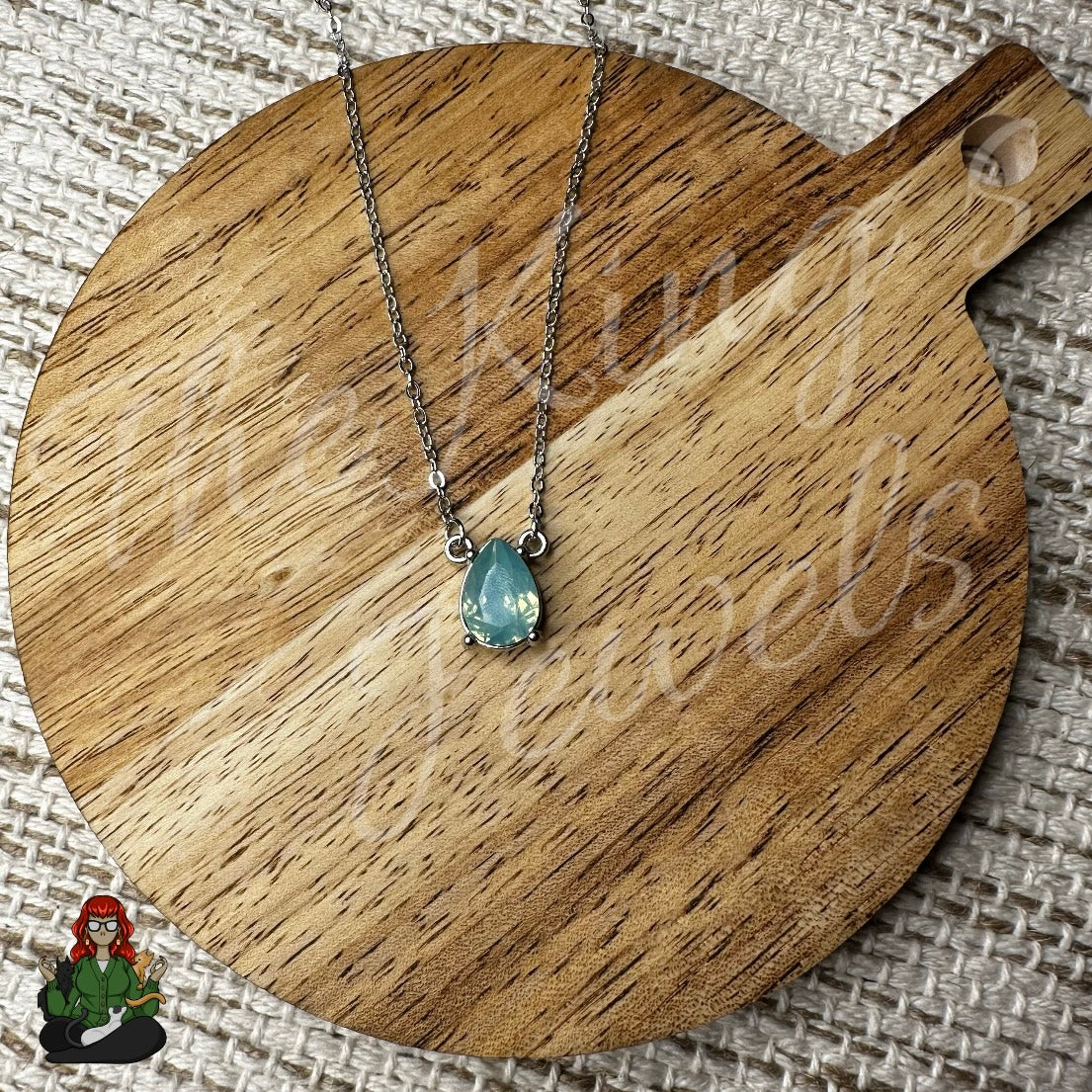 Ella - Teal Teardrop Necklaces!