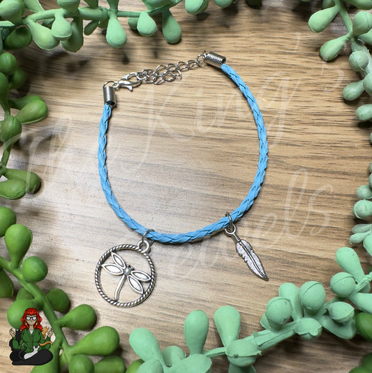 Olivia - Dragonfly & Feather Bracelet!