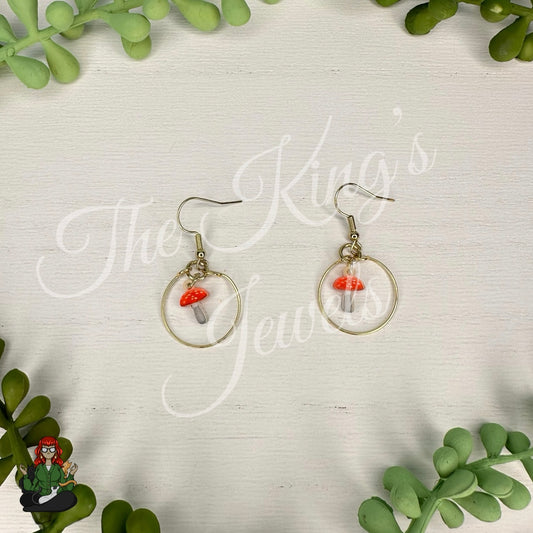 Riona - Mushroom Hoop Earrings!