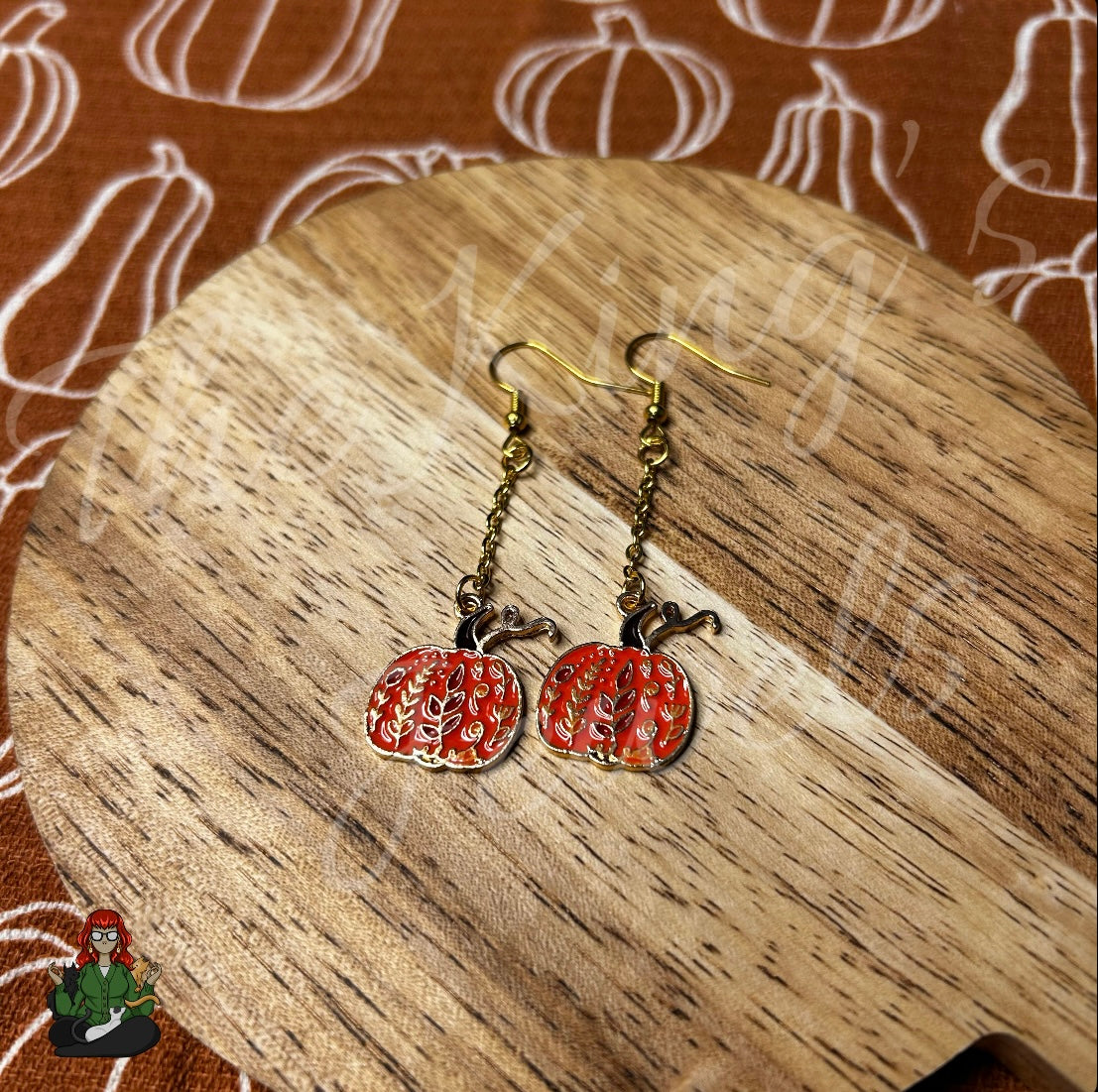 Gladys - Pumpkin Earrings!