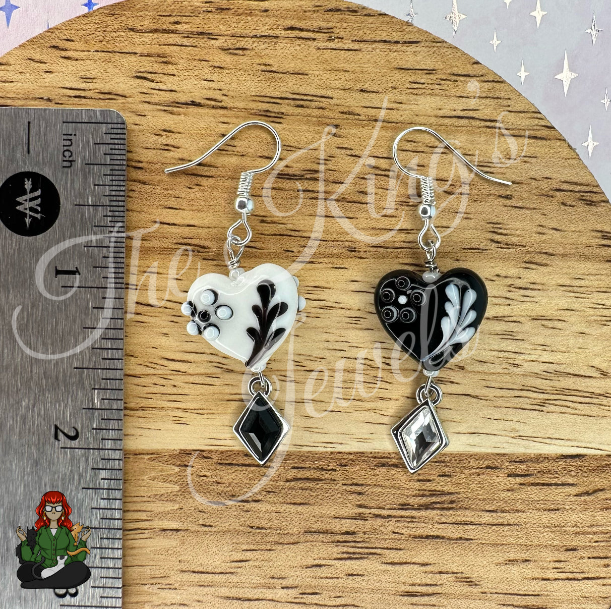 Katie - Yin Yang Heart Earrings!