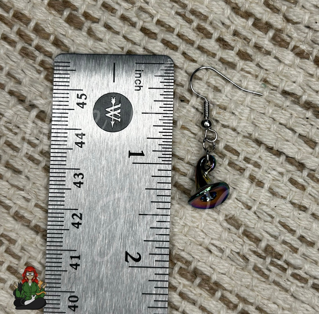 LeonaRae - Chrome Witch Hat Earrings!