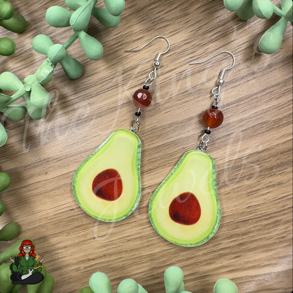 Katie - Large Avocado Earrings!