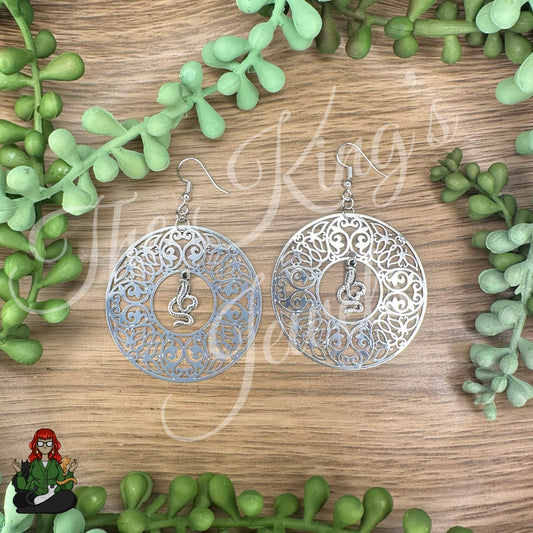 Riona - Cobra Medallion Earrings!