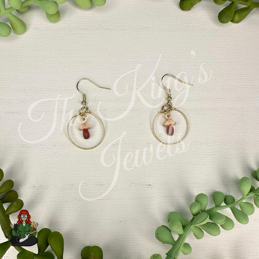 Riona - Mushroom Hoop Earrings!