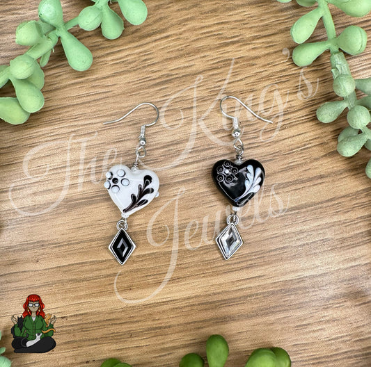 Katie - Yin Yang Heart Earrings!