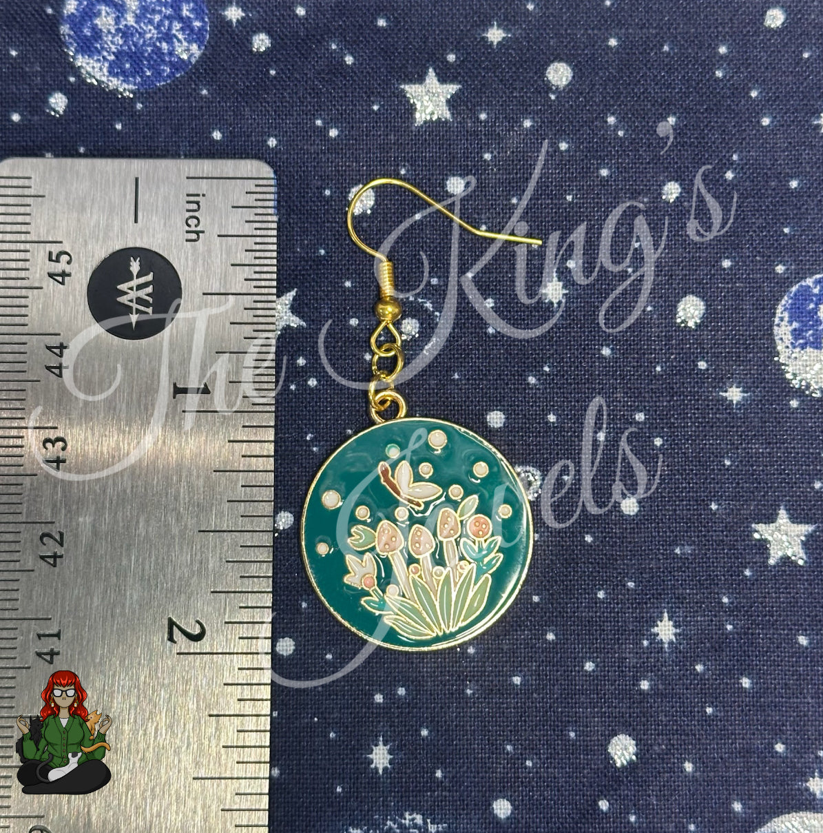 LeonaRae - Green Mushroom Earrings