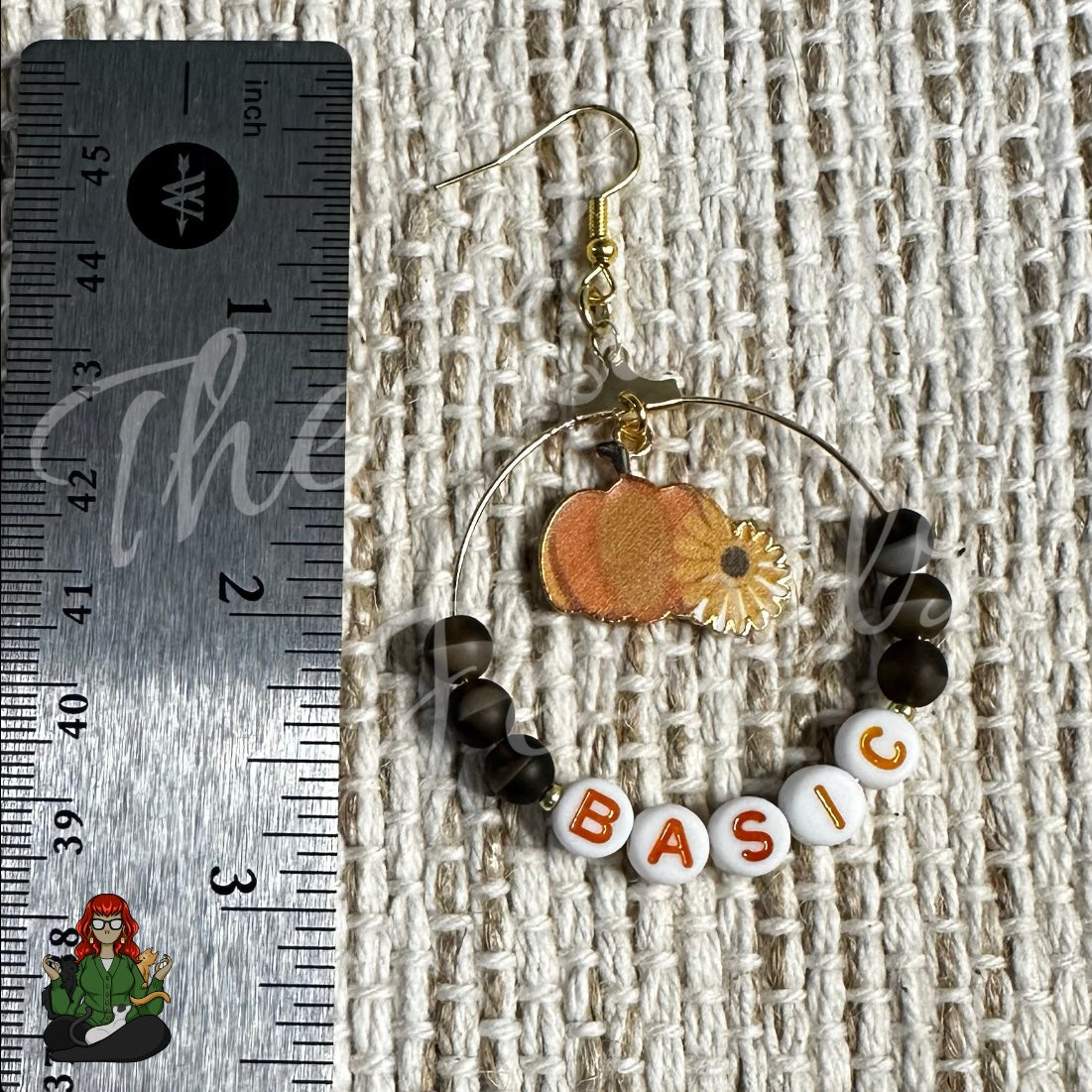 Riona - Basic Bitch Pumpkin & Sunflower Hoop Earrings!