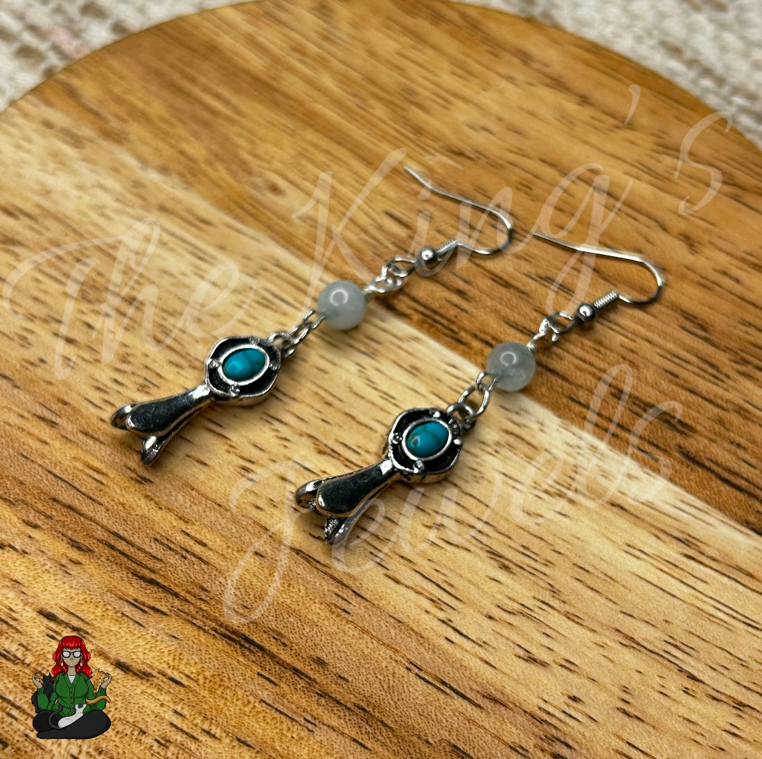 Katie - Dyed Aquamarine & Turquoise Boho Earrings!