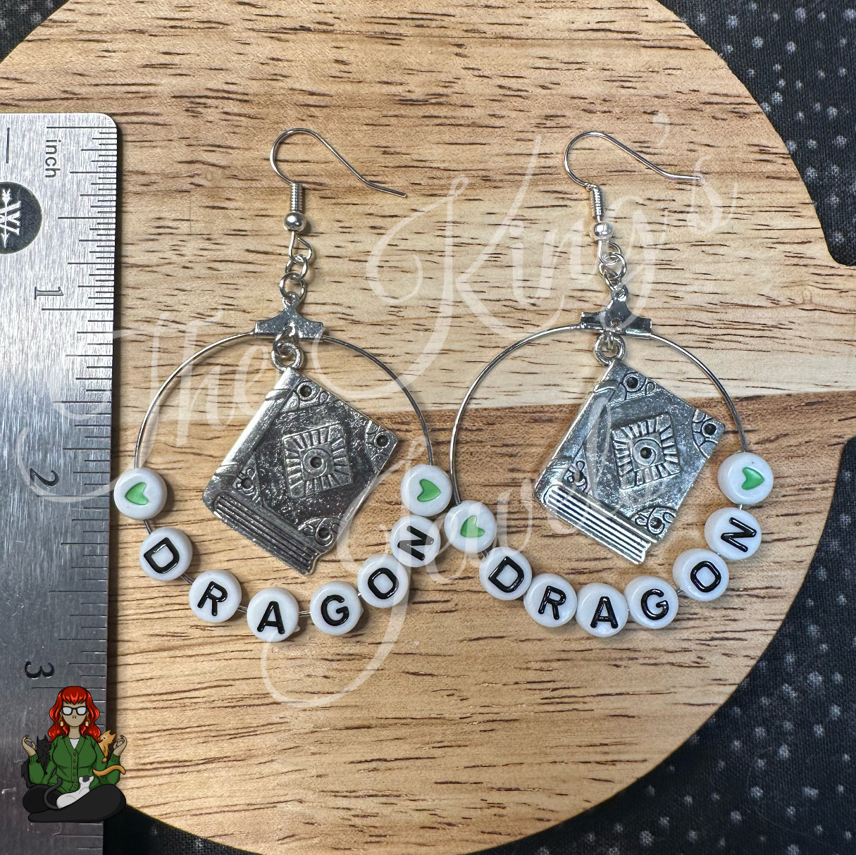 Riona - Book Dragon Earrings!