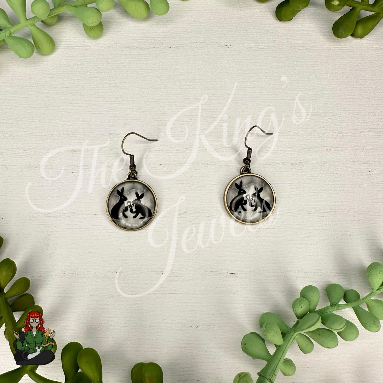 LeonaRae - Dark Spring Bunny Earrings!