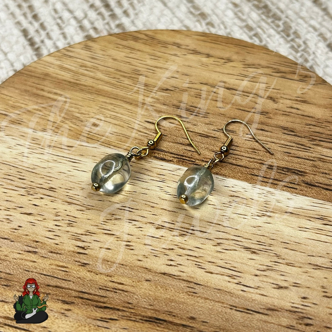 Shirley - Green Bead Earrings!