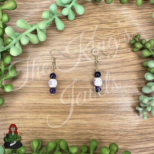 Melissa - Purple Flower Earrings!