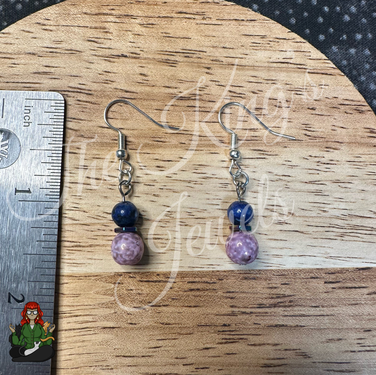 Melissa - Blue & Purple Beaded Earrings!