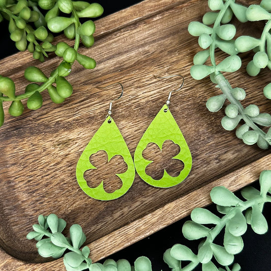 Rose - Four Leaf Clover Cutout Earrings!