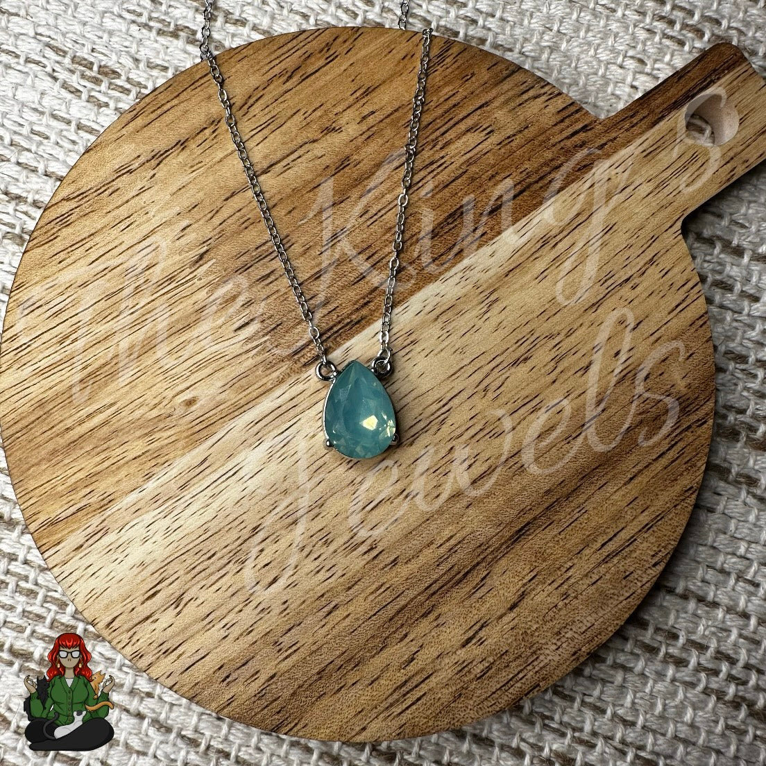 Ella - Teal Teardrop Necklaces!