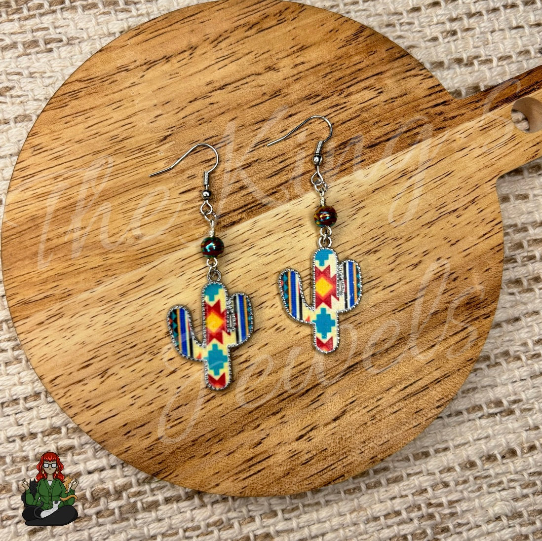 Katie - Cactus & Bead Earrings!