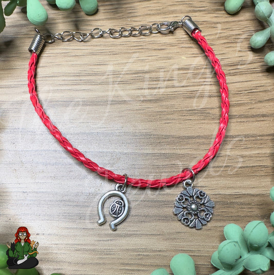 Olivia - Ladybug Horseshoe & Medallion Bracelet!