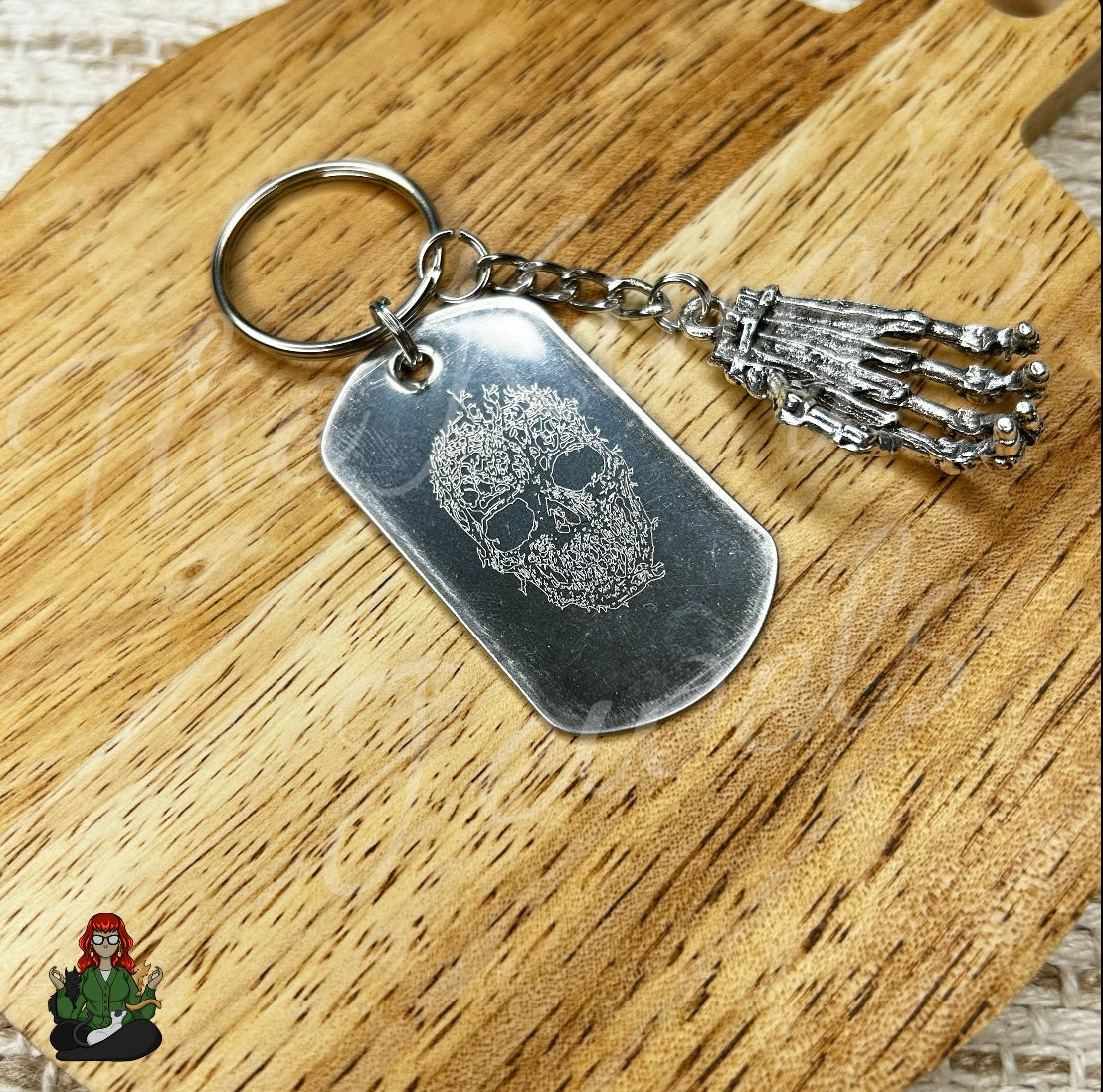 "Inspired Fall Poem" Etched Dog Tag Keychains!