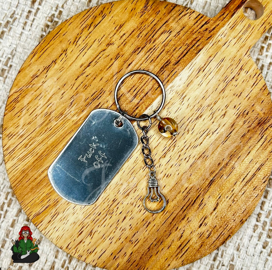 Reese - "Here's an idea..." "Fuck off..." Etched Dog Tag Keychain!