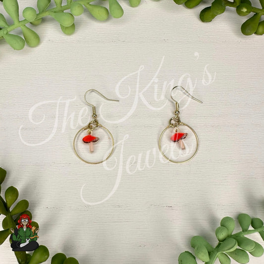 Riona - Mushroom Hoop Earrings!