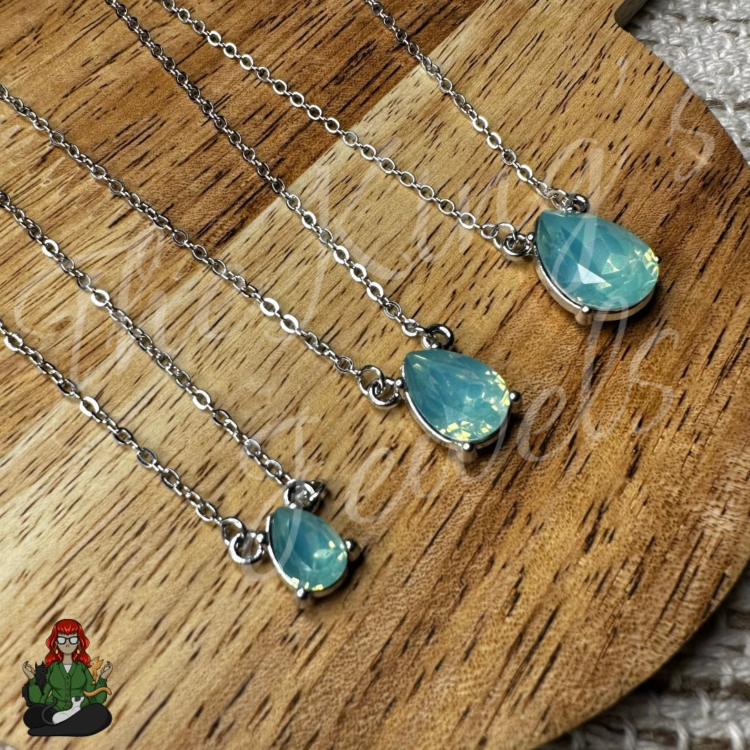 Ella - Teal Teardrop Necklaces!