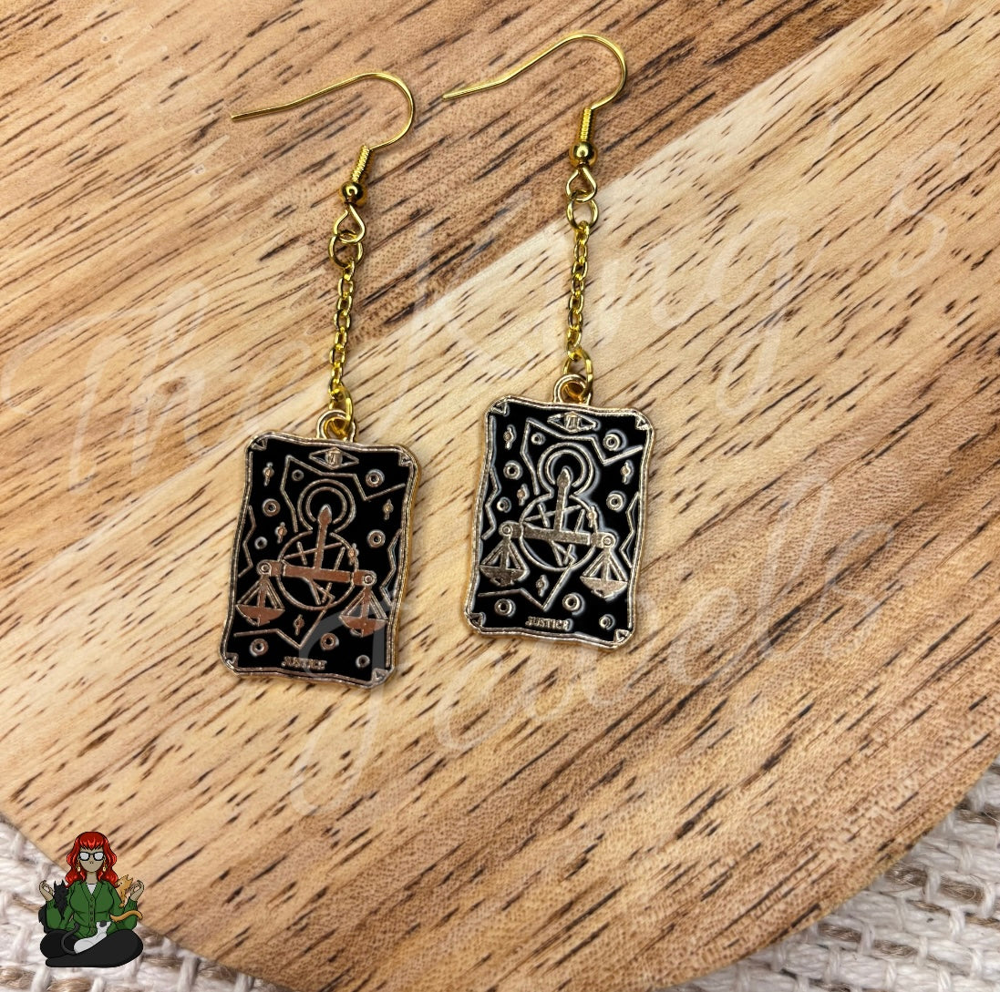 Gladys - "Justice" Tarot Earrings!