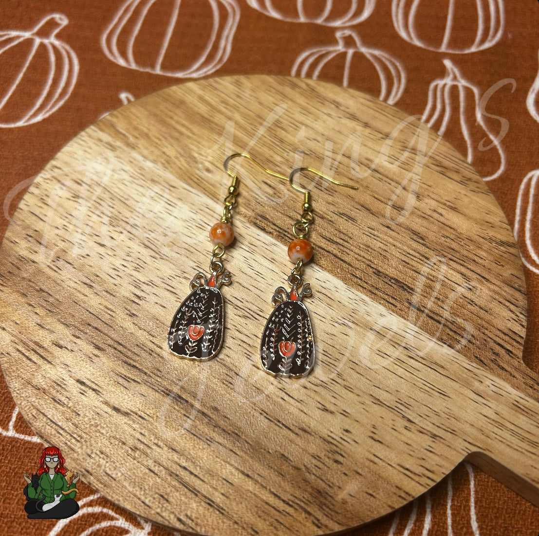 Katie - Pumpkin Earrings!