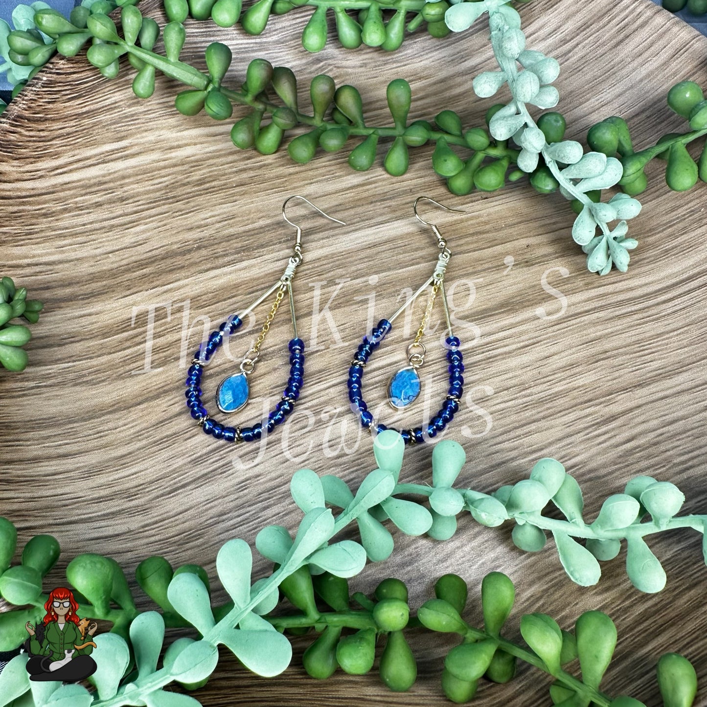 Rose - Paint The Town Blue Earrings!