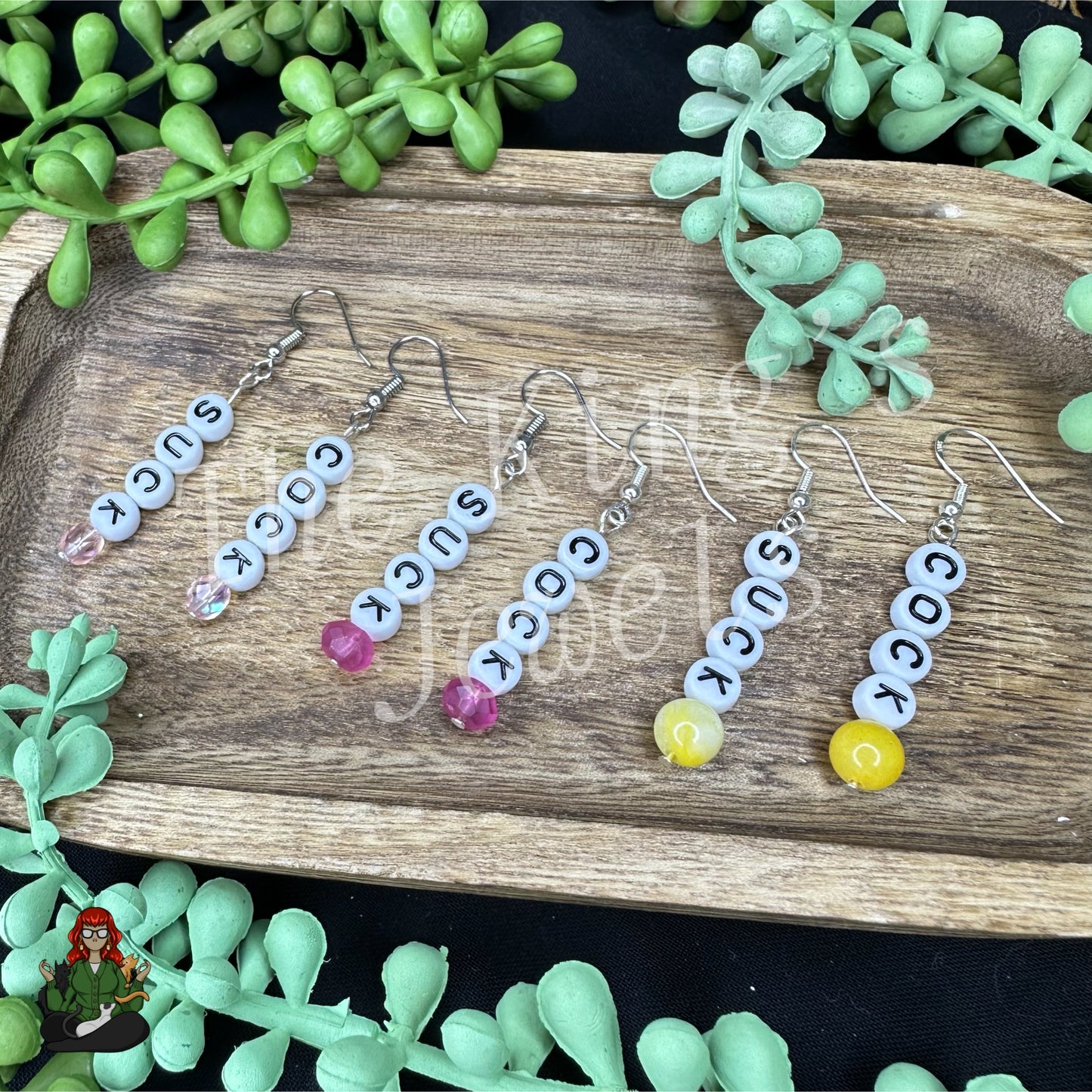 Samantha - Swear Jar Earrings!