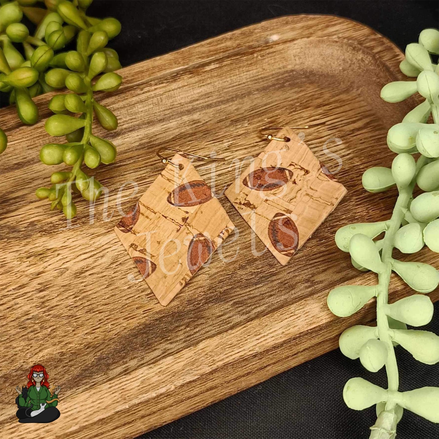 Belle - Football Corkboard Earrings!