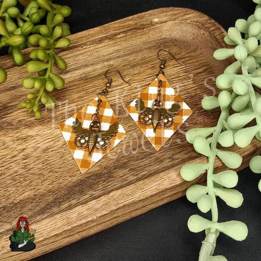 Belle - Steampunk & Plaid Earrings!