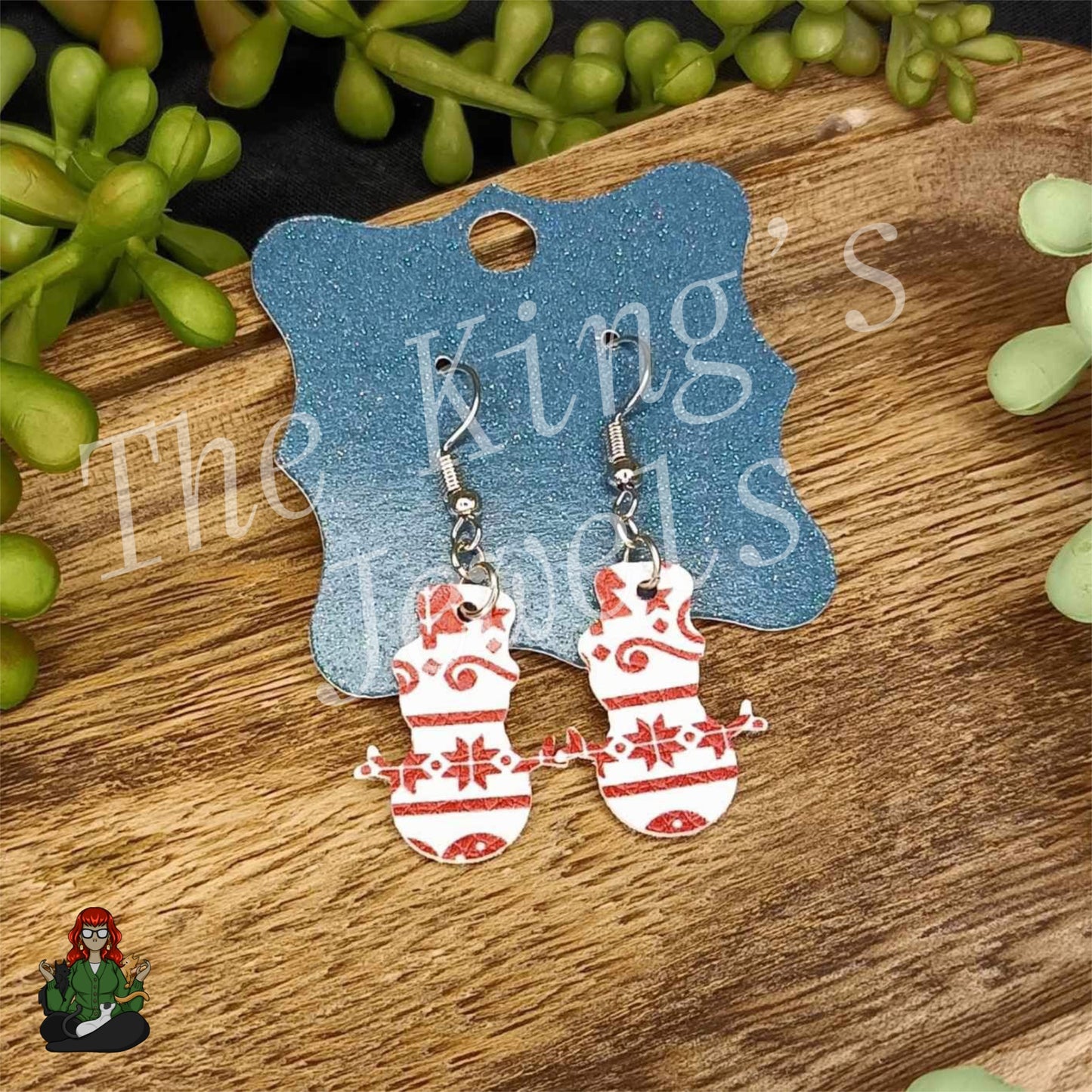 Ugly Sweater Snowman Cut Earrings!