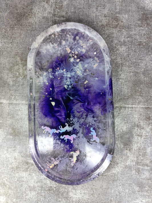 Purple & Unicorns Trinket Tray!