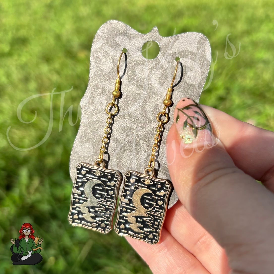 Gladys - The Moon Tarot Card Earrings!