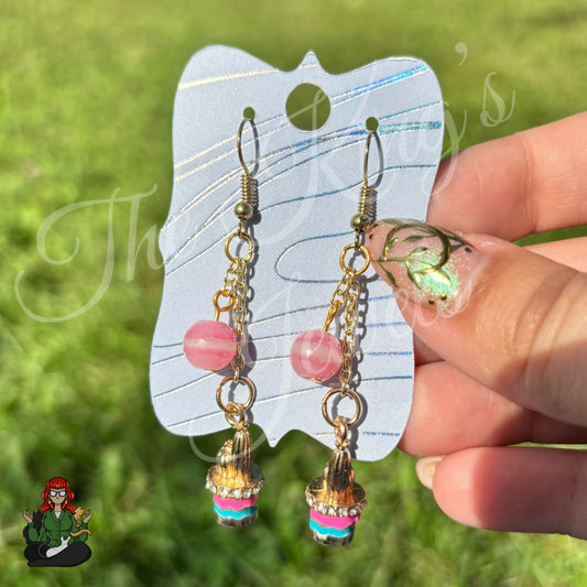 Gladys - Pink Cactus Earrings!