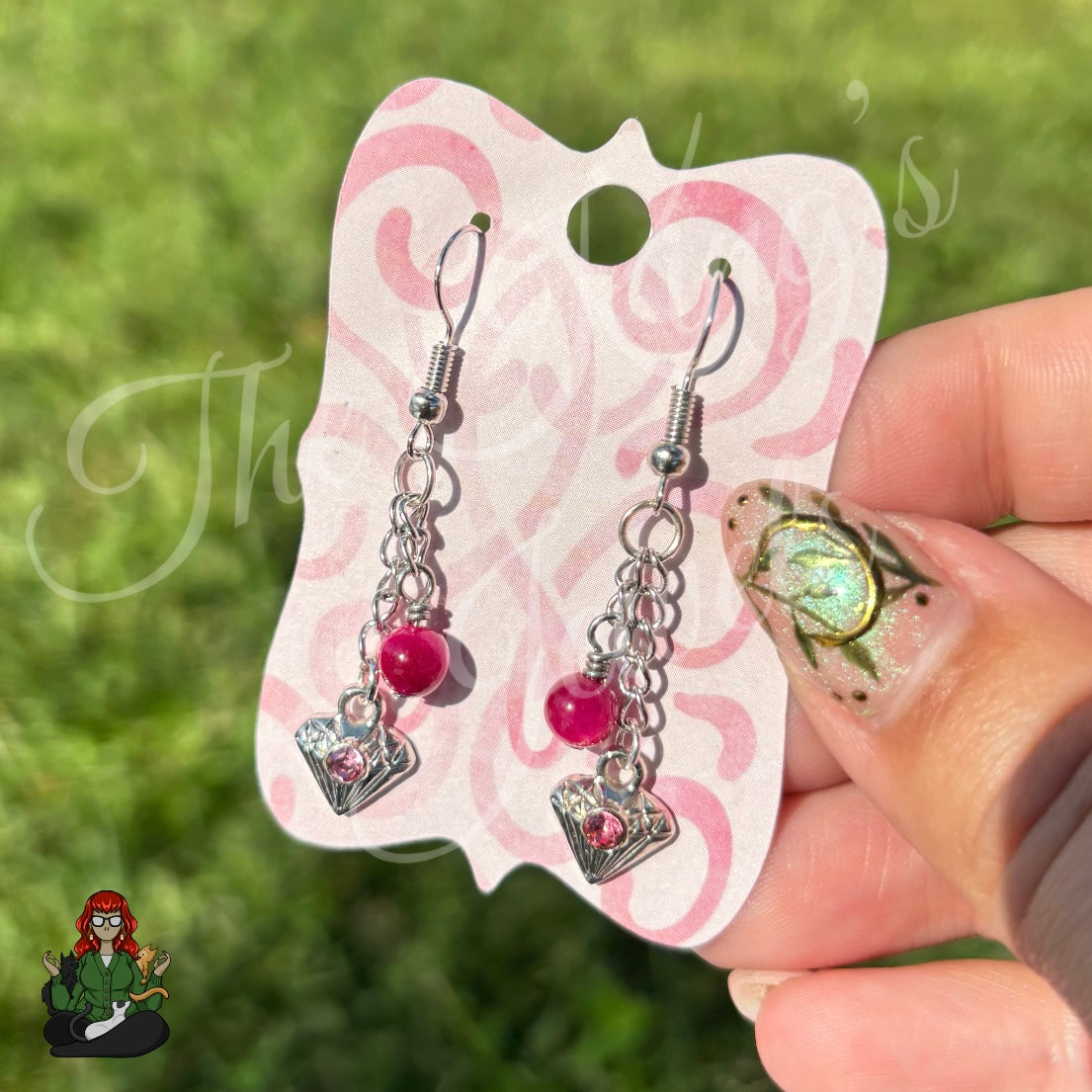 Gladys - Pink Diamonds Are a Girls Best Friend Earrings!