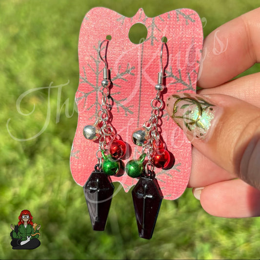 Gladys - Jingle Bell Coffin Earings!