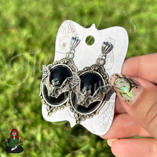 LeonaRae - Large Gothic Bat Earrings!