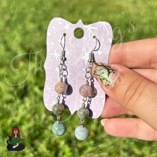Amelia - Aventurine Beaded Earrings!