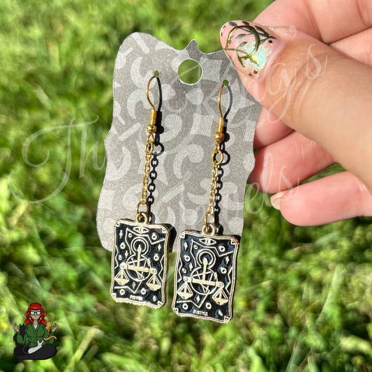 Gladys - Justice Tarot Card Earrings!