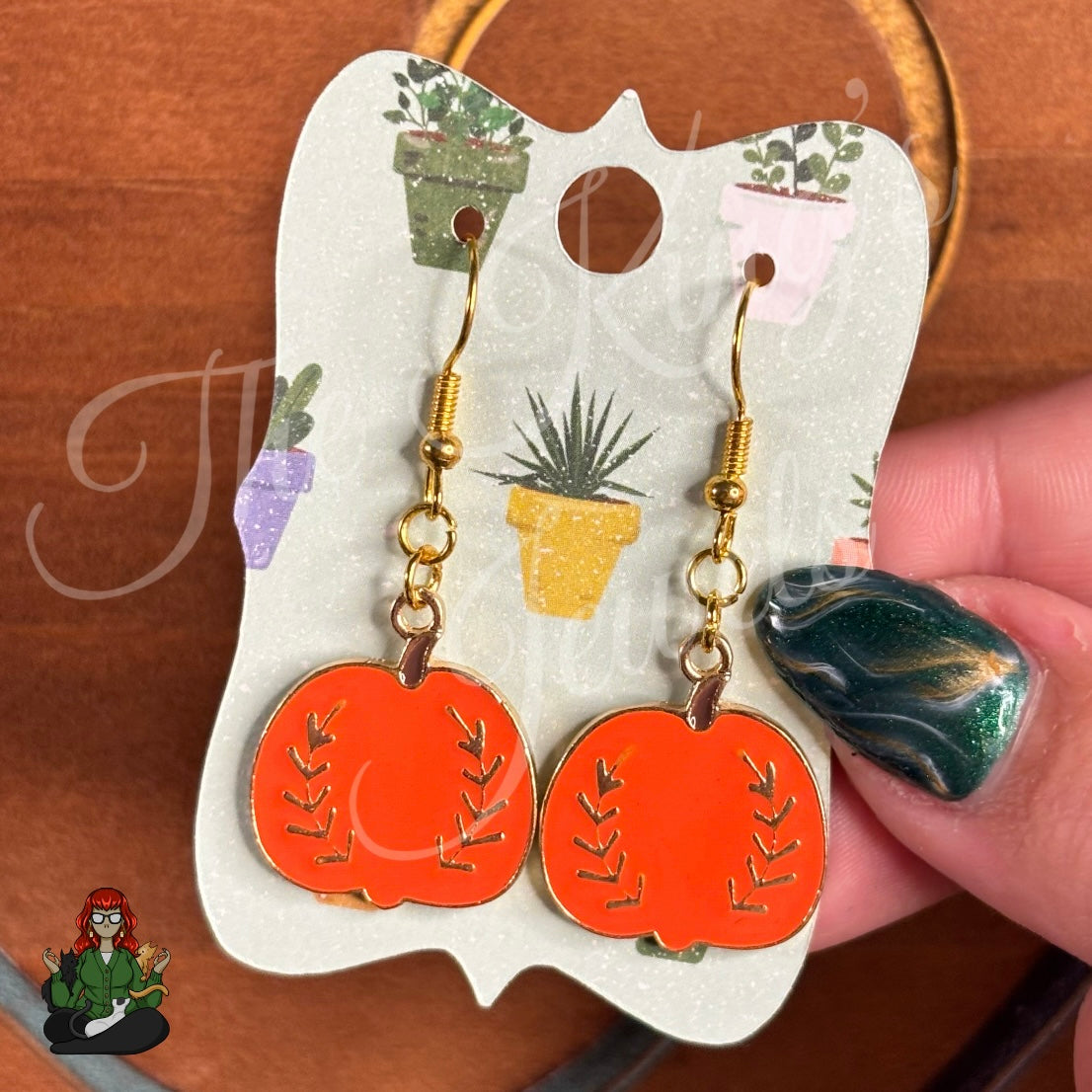 LeonaRae - Orange Fall Pumpkins Earrings!
