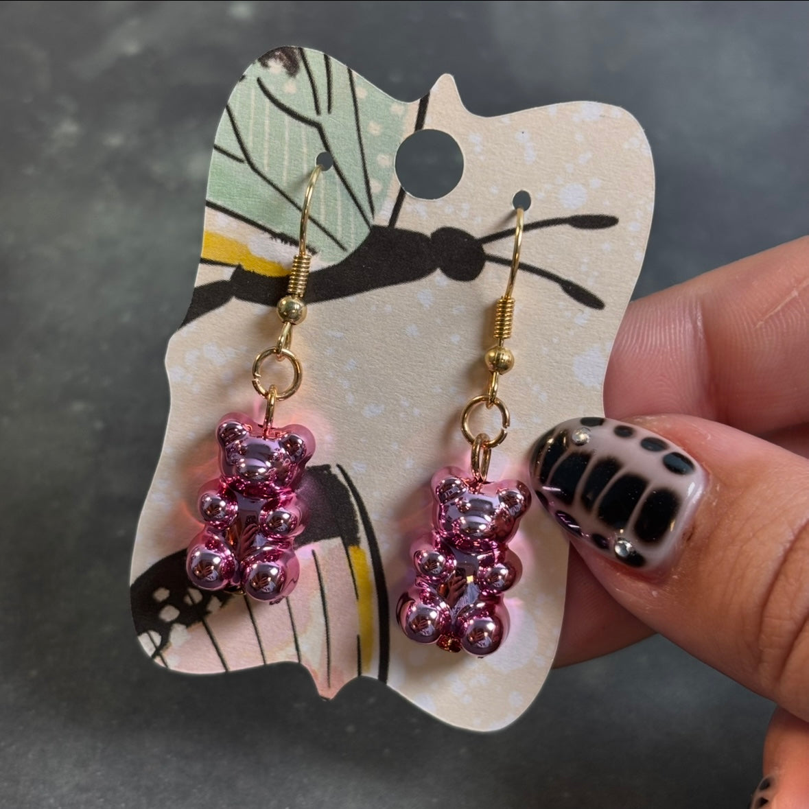 LeonaRae - Pink Gummy Bear Earrings!
