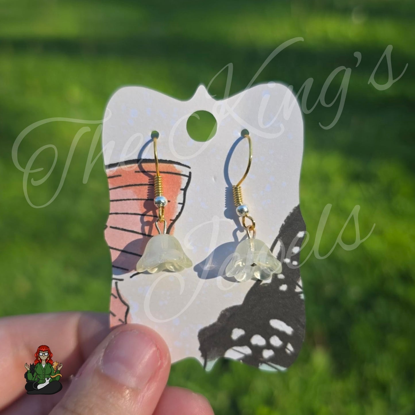 Shirley - Cream Dainty Lily of the Valley Flower Earrings!