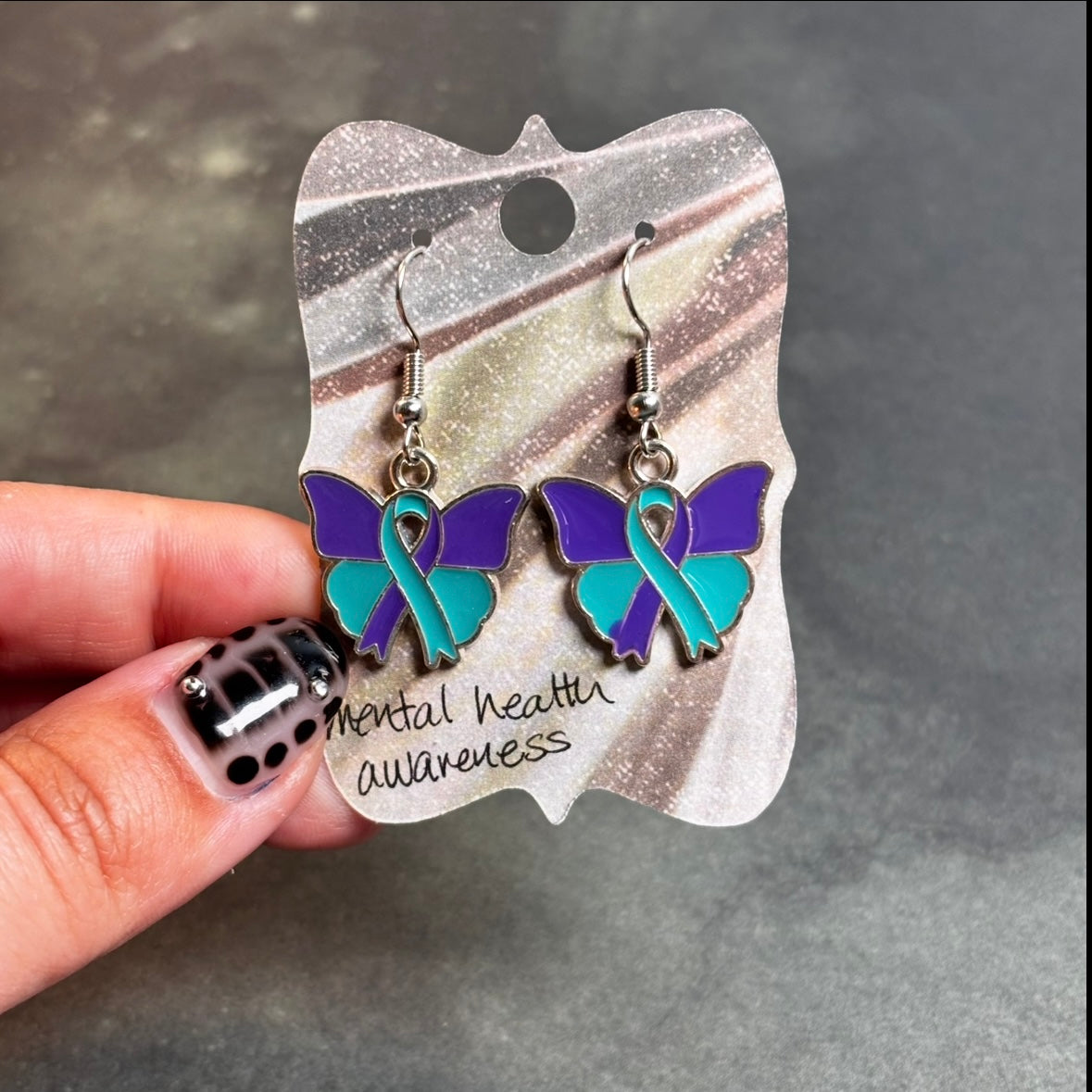 LeonaRae - Mental Health Awareness Ribbon Earrings!