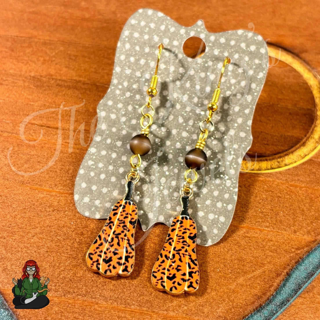 Katie - Spotted Gourd Earrings!