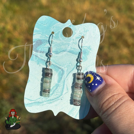 Teal Shell Chip Earrings!
