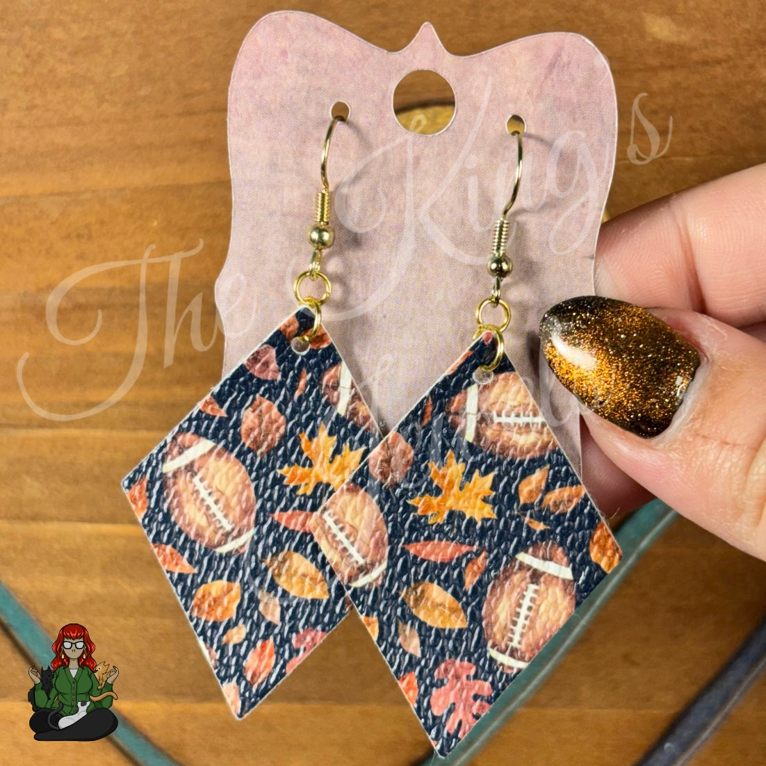 Fall Football Faux Leather Earrings!