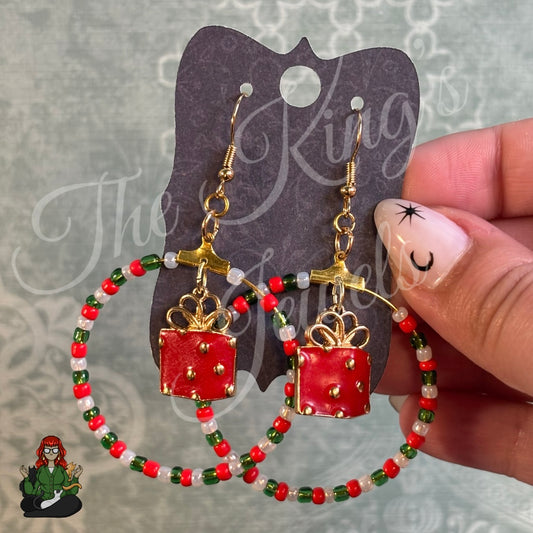 Riona - Gift Box Beaded Hoop Earrings!