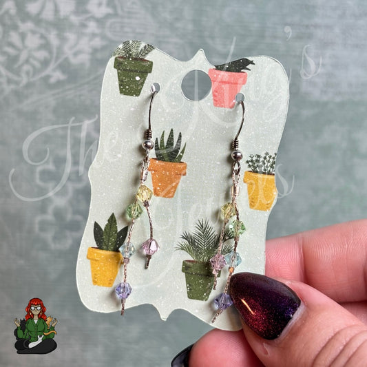 Upcycled Pastel Crystal Earrings!